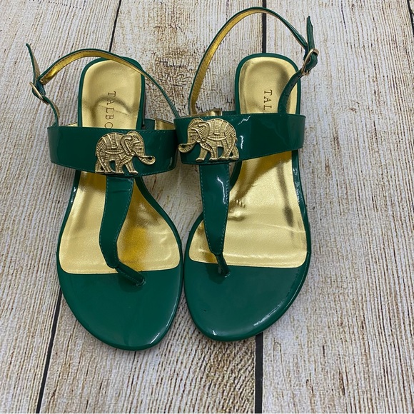 Talbots Shoes - Talbots Patent Leather Elephant Thong Sandals